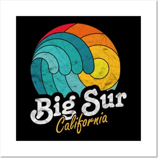 Big Sur California Surfing Surf Sunset Wave Posters and Art